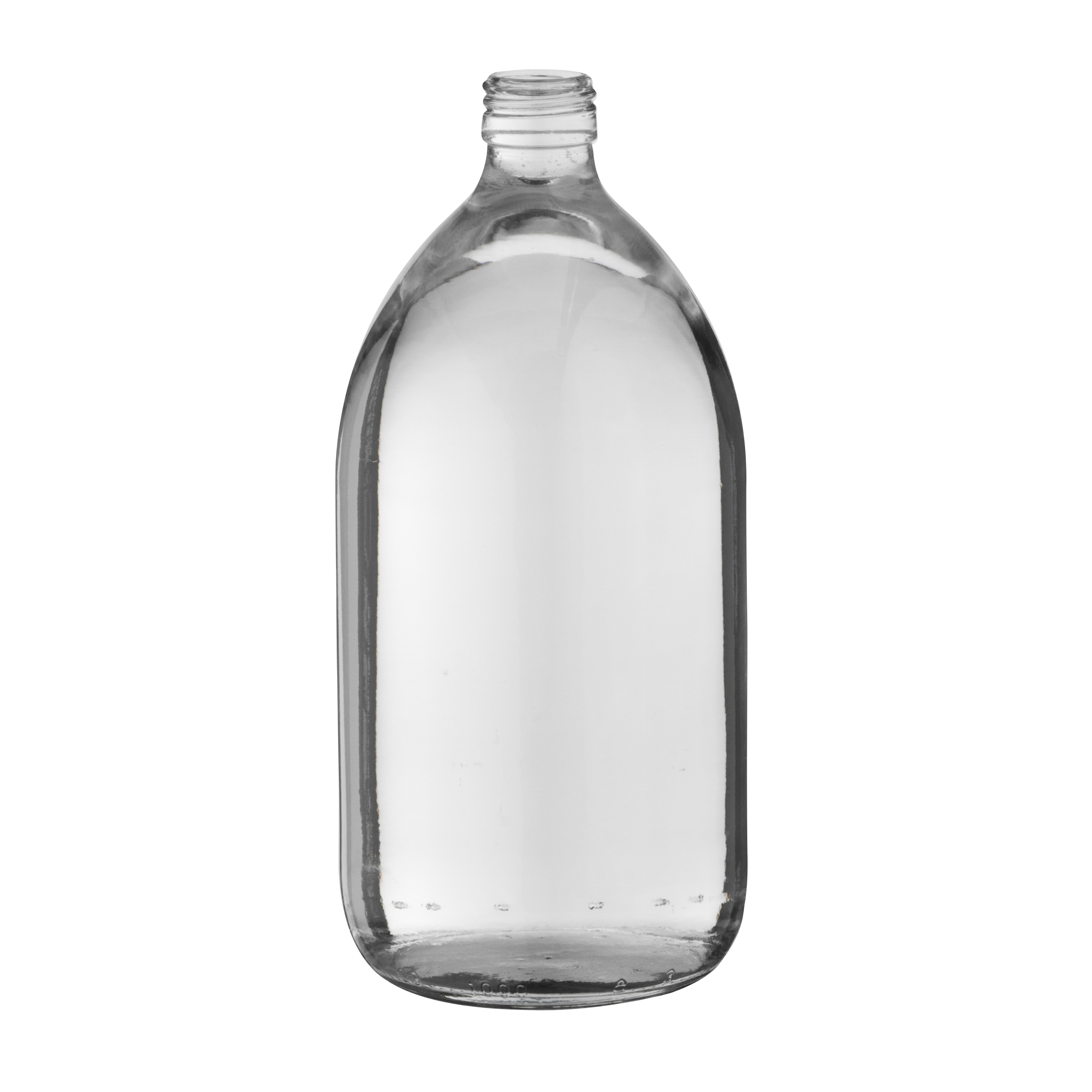 contenant en verre flacon sirop 1l pp 28 verre transparent