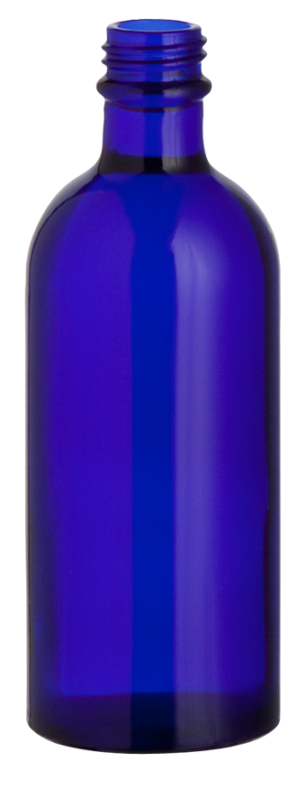 Flacon verre bleu 50ml pompe dose - Herbes & Traditions