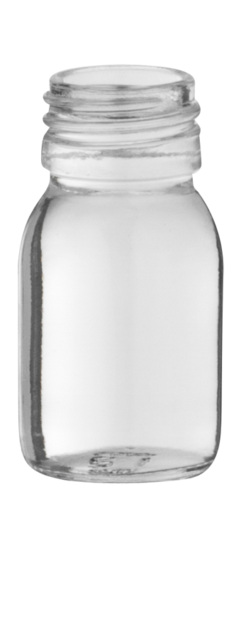 Flacon sirop en verre blanc de 30ml