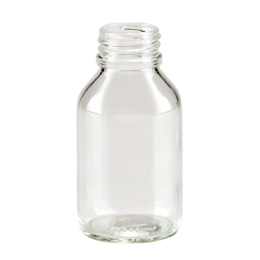 glass container rond l o bottle 125ml pharma 30 flint glass