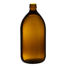 glass container syrup bottle 1l pp 28 amber glass