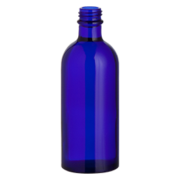 glass container fleur d oranger bottle 100ml pharma 18 blue glass