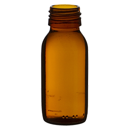 glass container syrup bottle 60ml pp 28 amber glass