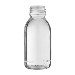 glass container syrup bottle 100ml pp 28 flint glass