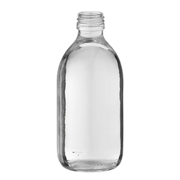 glass container syrup bottle 300ml pp 28 flint glass