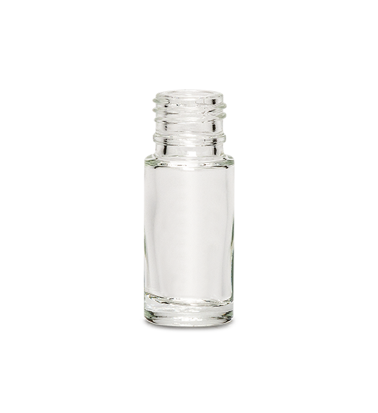 contenant en verre flacon roll on small 5ml verre transparent