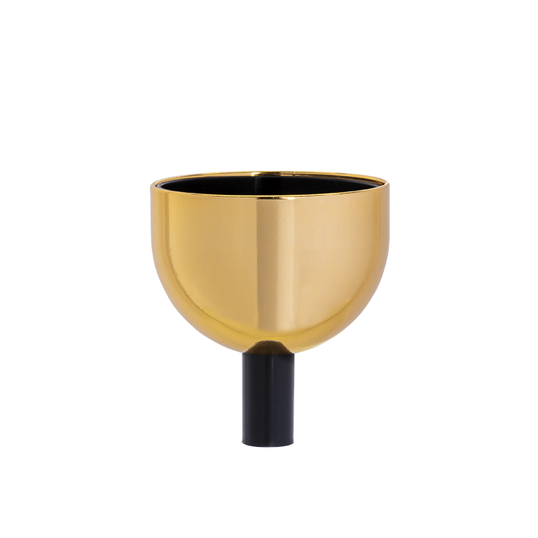 accessoire parfum  entonnoir privilege aluminium or brillant + pp noir