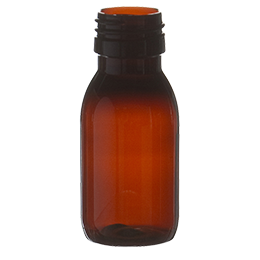 petp container syrup bottle 50ml pp 28 brown petp