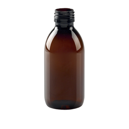 petp container syrup bottle 200ml pp 28 brown petp