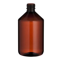 contenant en petp flacon pharma veral 500ml pp 28 petp brun