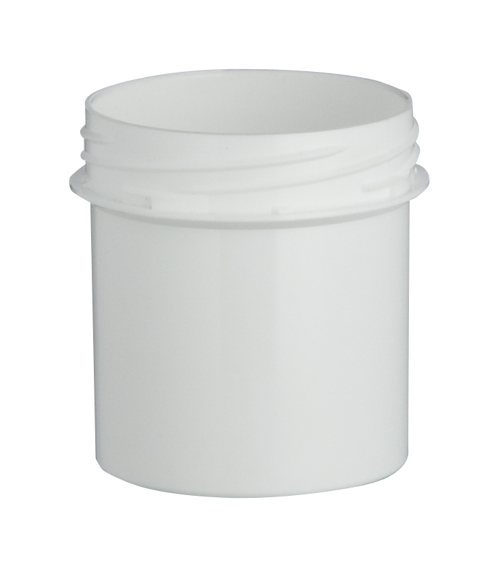 container in plastic screwlock jar 130 ml diameter 65 white pp