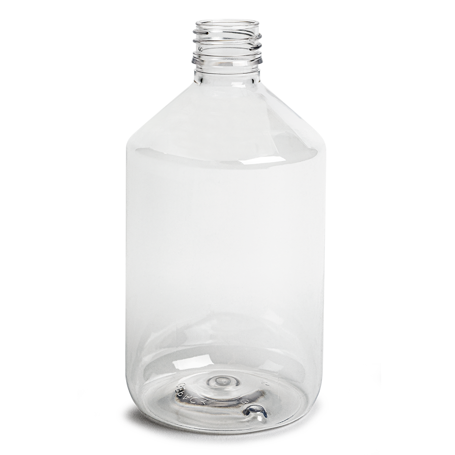 closure recycled pet veral bottle 500 ml pp 28 30% rpet crystal