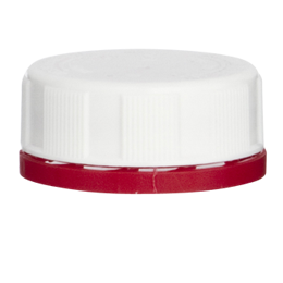 pp closure safetop cap invio 40 vg white/red pp triseal