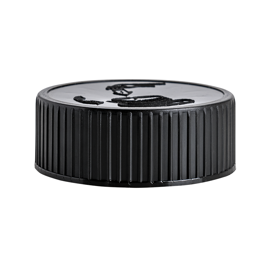 closure   crc ribbed lid for lifepack pillbox op 38 black pp liner ps