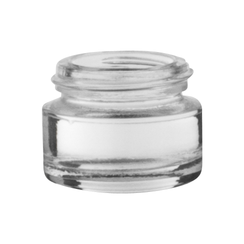 glass container cleopatre jar  5ml flint glass