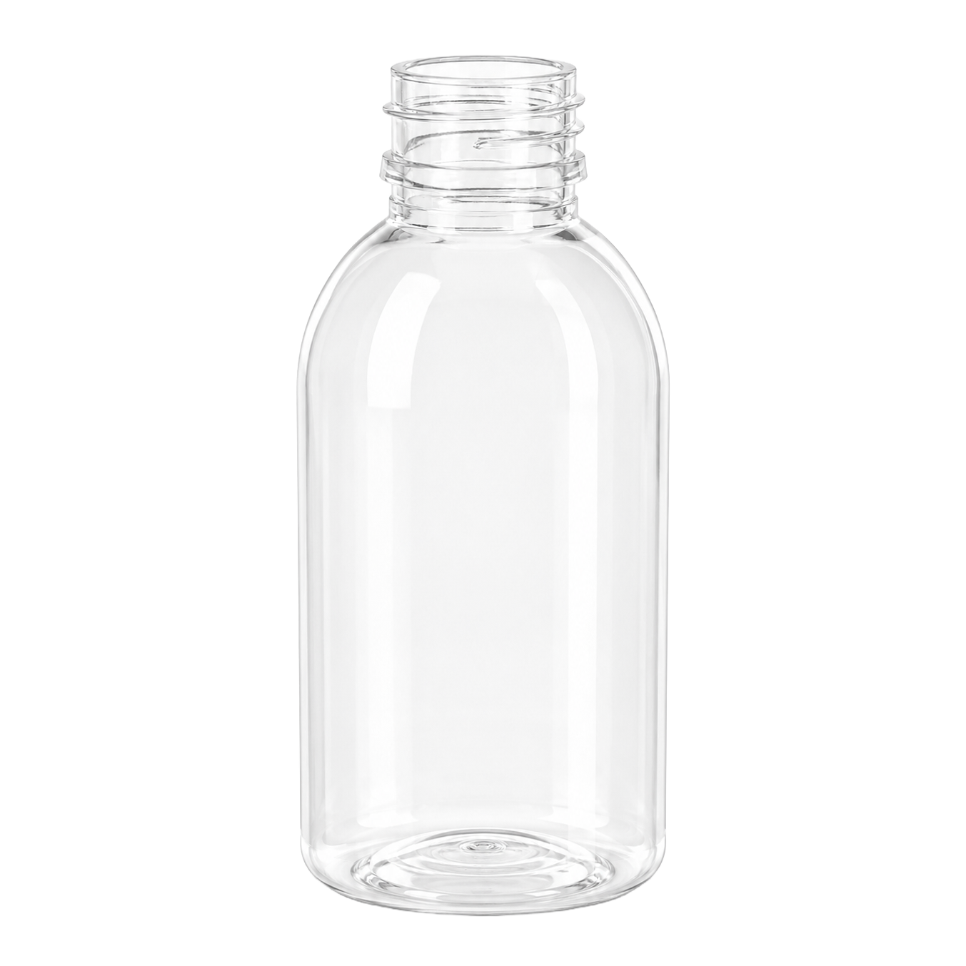 closure recycled pet syrup bottle 150 ml pp 28 30% rpet crystal