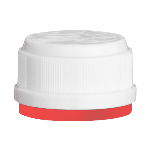 pp closure supersafetop cap invio 29 white/red pp triseal