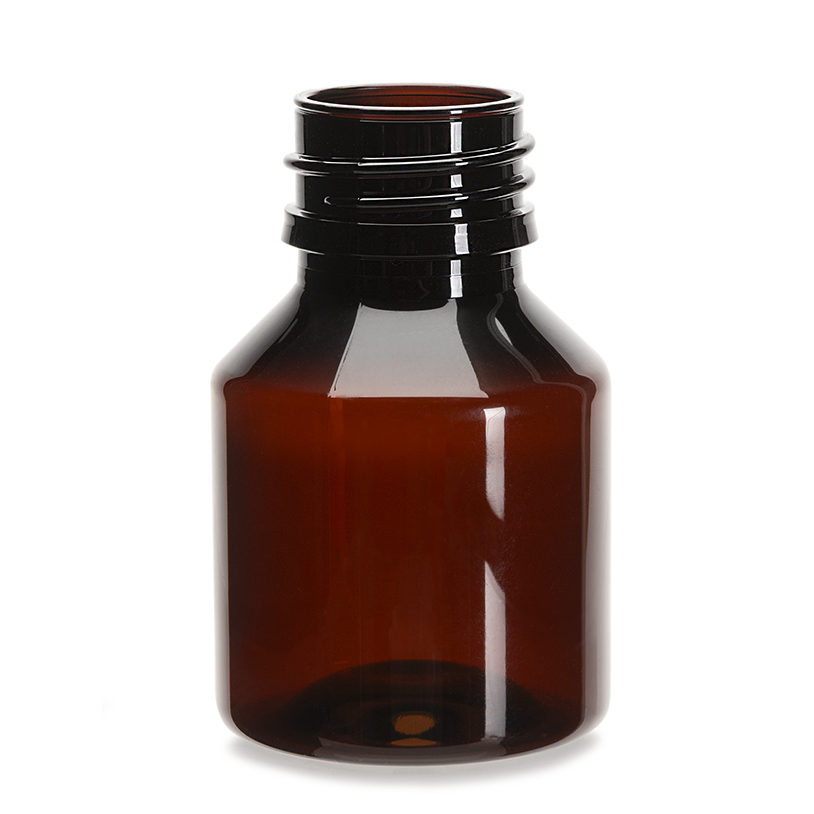 closure recycled pet veral bottle 50 ml pp 28 30% rpet brown